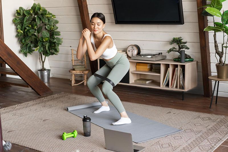 young girl doing sports