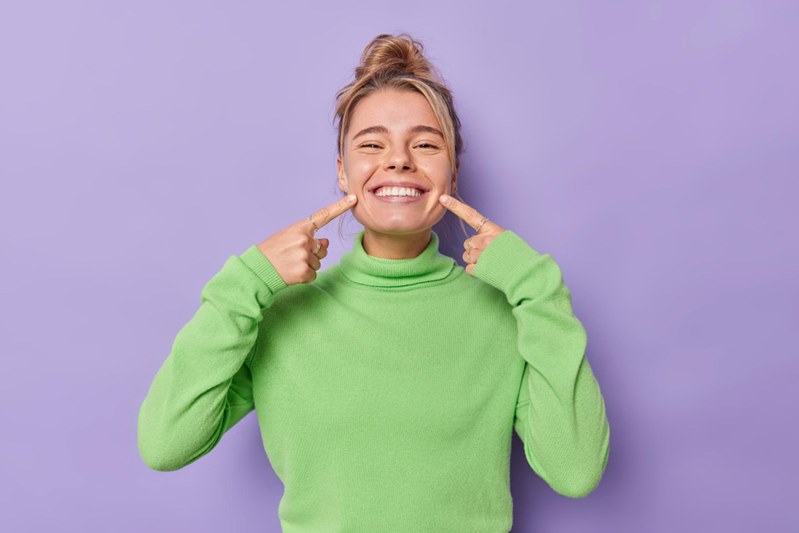 beautiful woman smiling