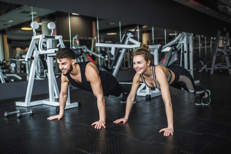 couple working out together