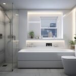 small white painted bathroom