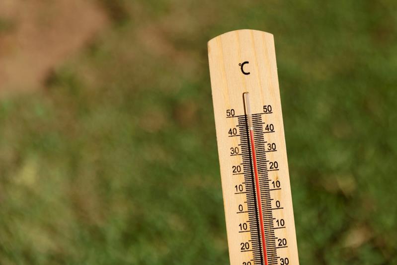 thermometer showing high temperature