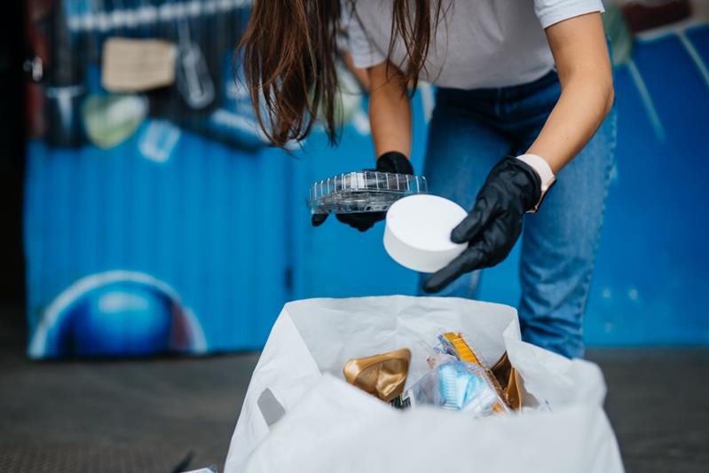 sorting garbage concept of recycling zero waste