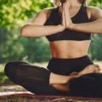 yoga girl in a sportsuit