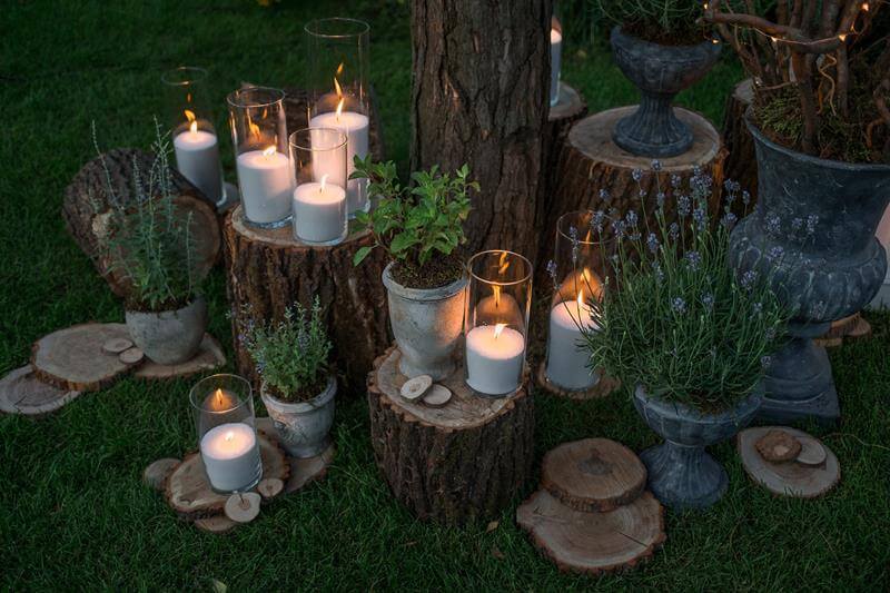 Cozy atmosphere with organic non-toxic candles