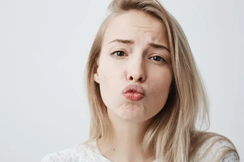 Person with dry, cracked lips