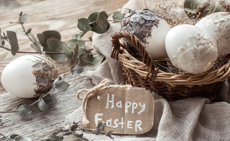 Soft-toned alternative Easter basket